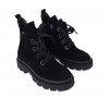 Чорні замшеві  зимові черевики