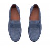 Сині нубукові літні туфлі