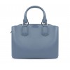 Блакитна шкіряна середня жіноча сумка