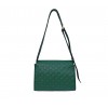 Зелена шкіряна маленька жіноча сумка