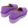 Фіолетові шкіряні літні туфлі