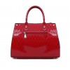 Червона шкіряна «еко» велика жіноча сумка