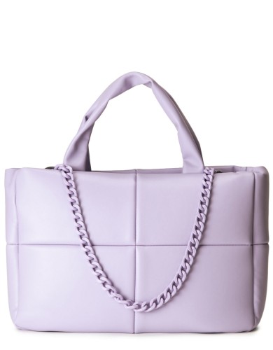 Фиолетовая кожаная «эко» средняя женская сумка