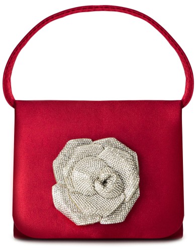Красная текстильная маленькая женская сумка