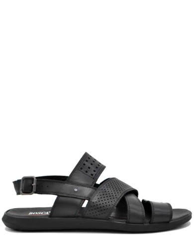 Черные кожаные сандалии