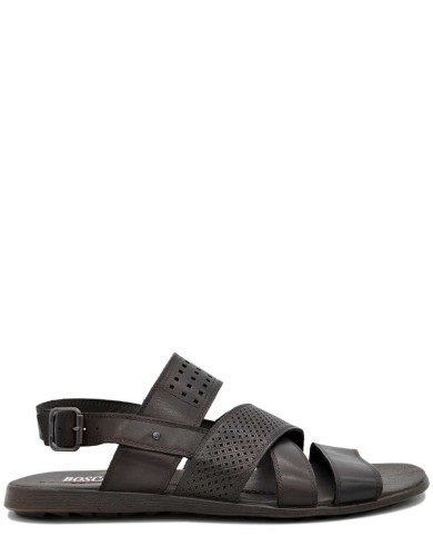 Коричневые кожаные сандалии