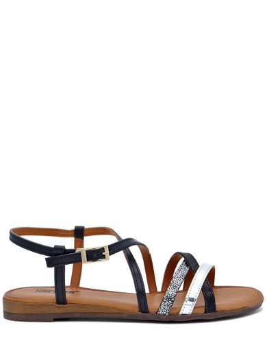 Чорні шкіряні  сандалі