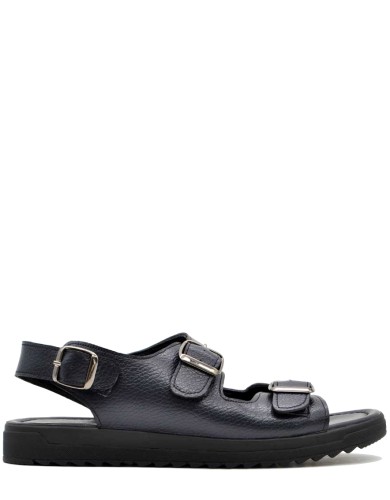 Синие кожаные сандалии