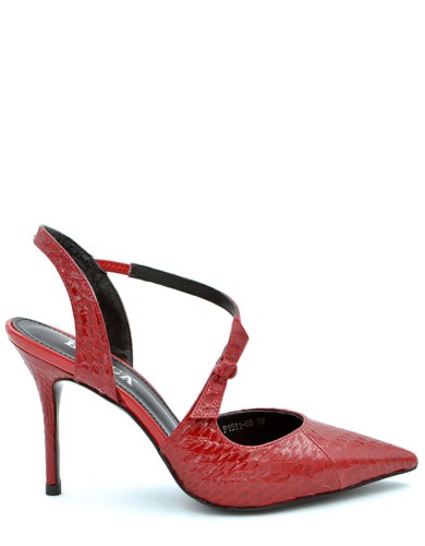 Красные лаковые летние босоножки