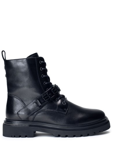 Чорні шкіряні черевики жіночі шкіряні