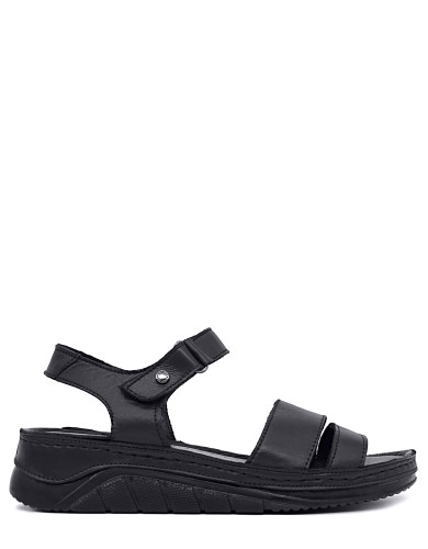 Черные кожаные сандалии