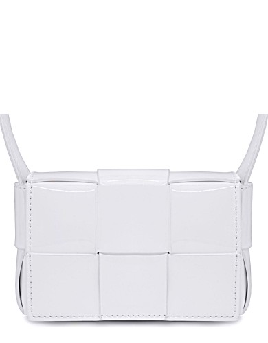 Белая кожаная «эко» маленькая женская сумка