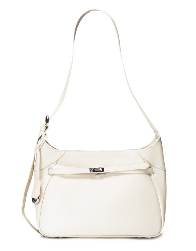 Белая кожаная большая женская сумка