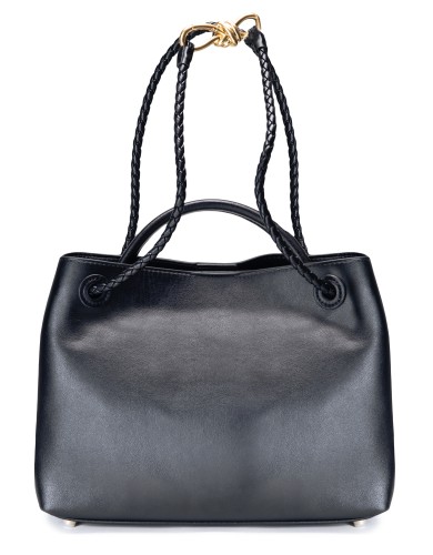 Черная кожаная большая женская сумка