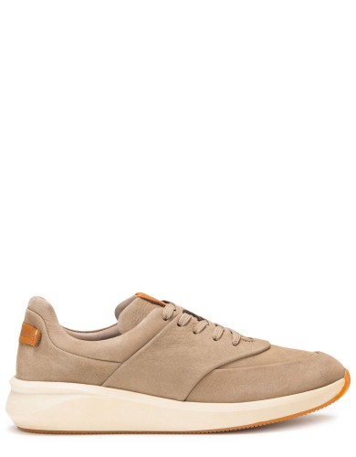 Бежевые нубуковые демисезонные кроссовки 