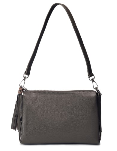 Коричневая кожаная маленькая женская сумка