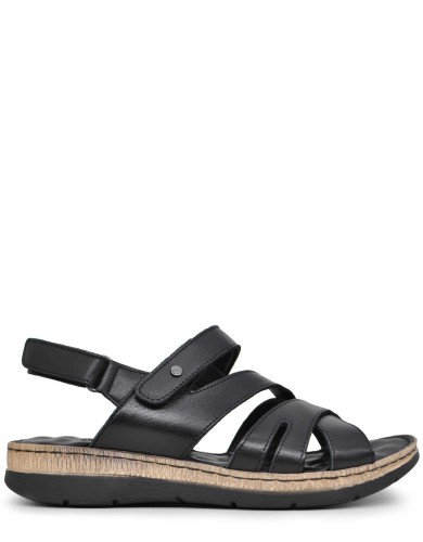 Чорні шкіряні  сандалі