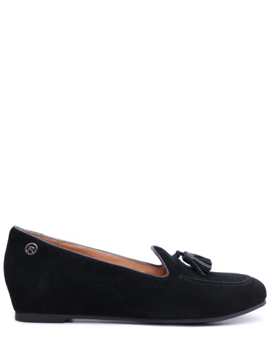 Черные  демисезонные лоферы