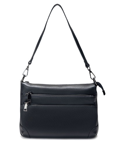 Чорна шкіряна маленька сумка