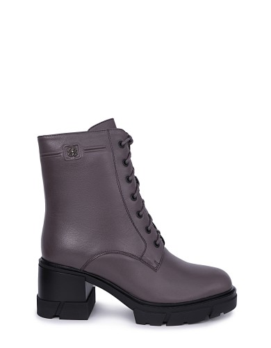 Сірі шкіряні черевики жіночі шкіряні