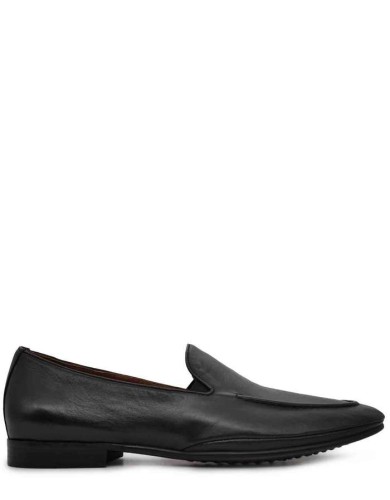 Чорні шкіряні  лофери демісезонні