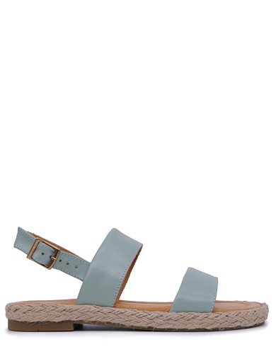 Зеленые кожаные сандалии