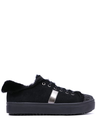 Черные  зимние кеды