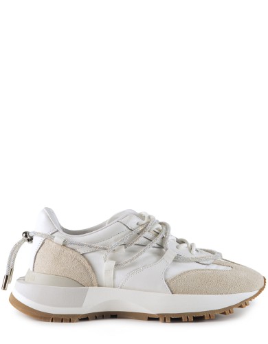 Бежевые кожаные демисезонные  кроссовки 