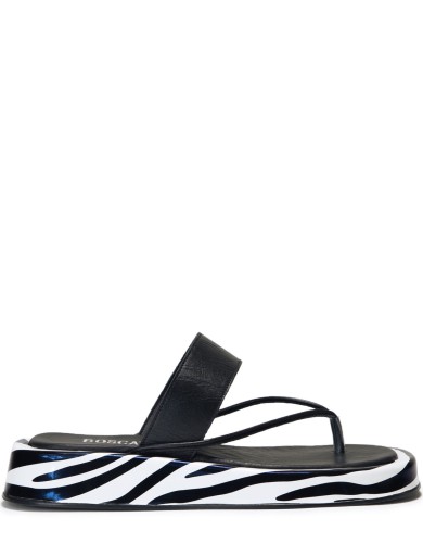 Черные кожаные летние шлепанцы