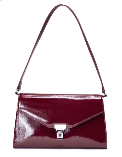 Красная лаковая маленькая женская сумка