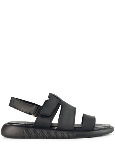 Черные нубуковые сандалии