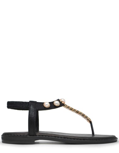 Чорні шкіряні  сандалі