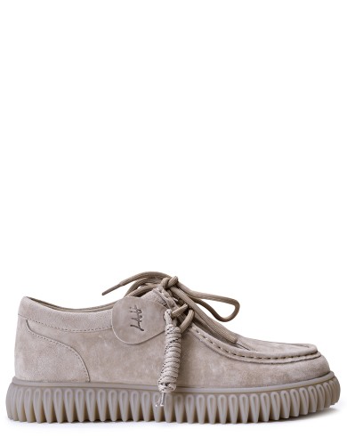 Сірі  замшеві  зимові туфлі