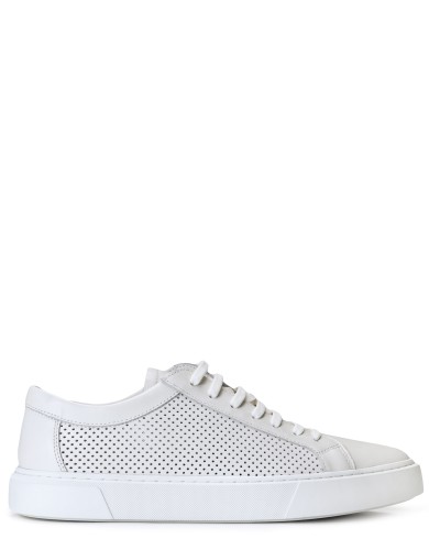 Білі шкіряні літні кеди