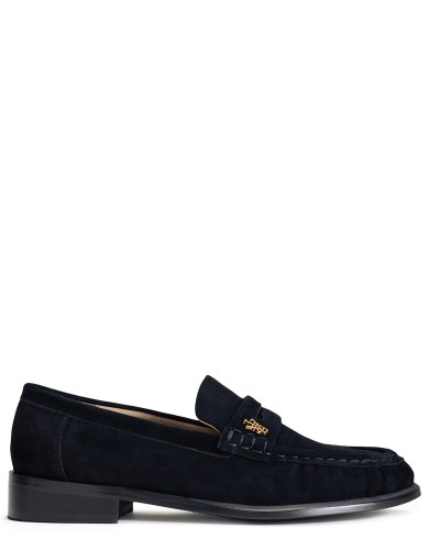 Чорні  замшеві  демісезонні лофери