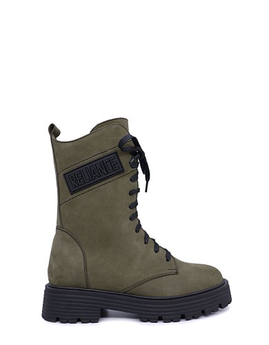 Хаки нубуковые демисезонные ботинки