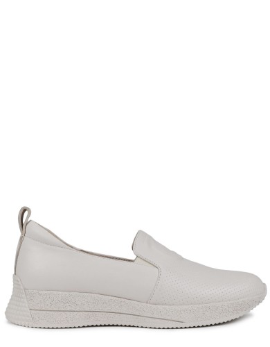 Бежевые кожаные демисезонные  туфли