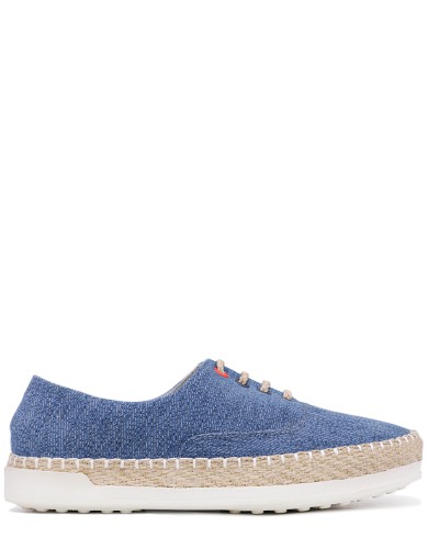 Синие текстильные демисезонные  кеды