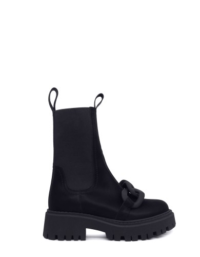 Чорні  шкіряні  зимові черевики 