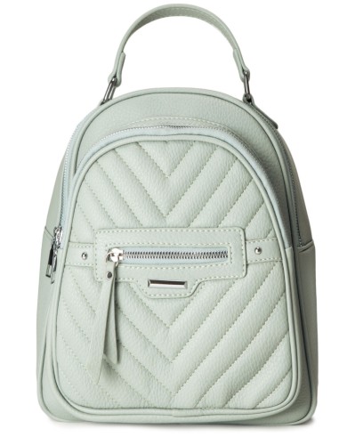 Зеленый кожаный «эко» рюкзак