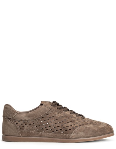 Коричневі  замшеві  літні  кеди