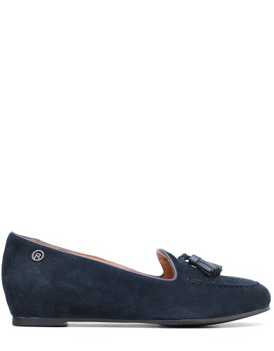 Синие  демисезонные туфли