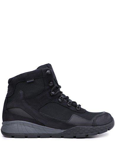 Черные нубуковые демисезонные ботинки