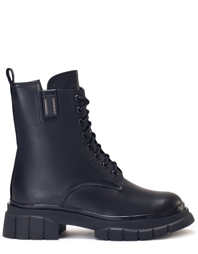 Чорні шкіряні черевики жіночі шкіряні