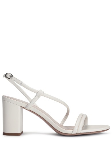 Молочные кожаные летние босоножки