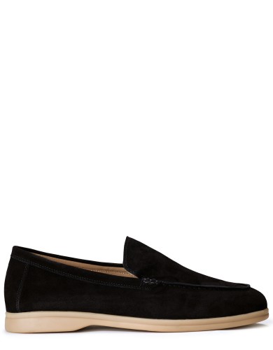 Черные  демисезонные лоферы