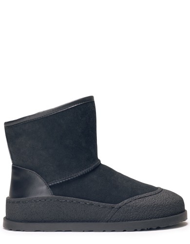 Чорні  замшеві  зимові уггі 