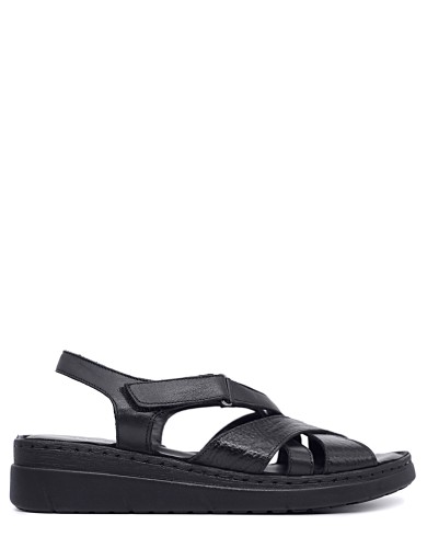 Черные кожаные сандалии