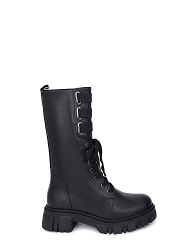 Чорні шкіряні демісезонні черевики