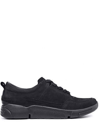 Чорні  нубукові  демісезонні кросівки